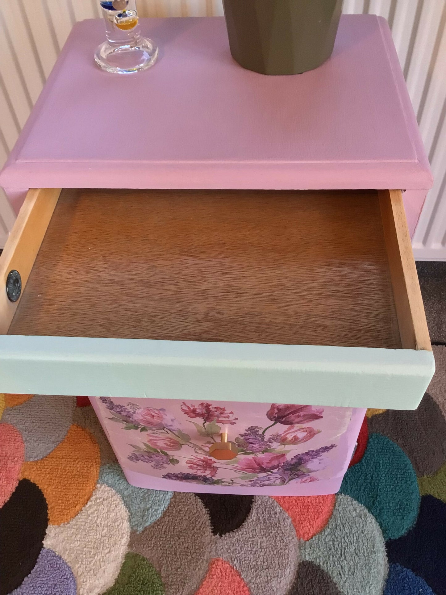 Lebus Bedside Table Pink