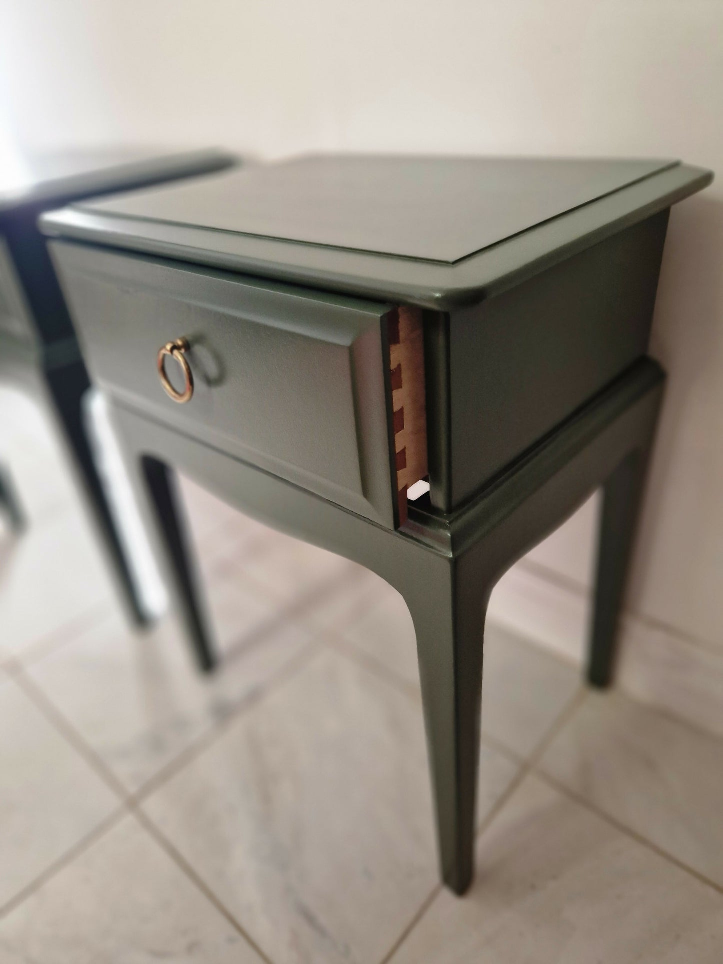 Stag Minstrel Bedsides, Leggy, One drawer pair, custom order