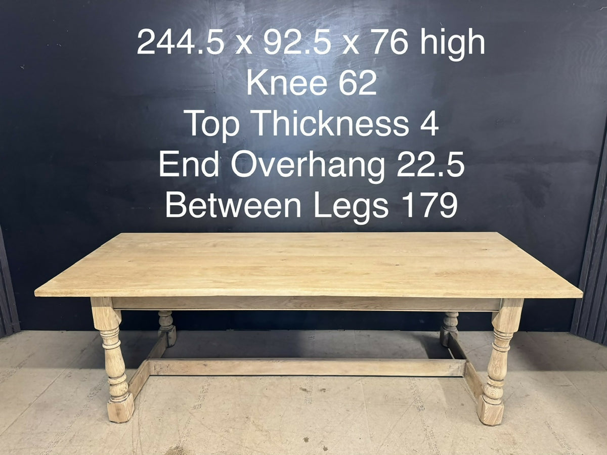 Large Oak Farmhouse Dining Table