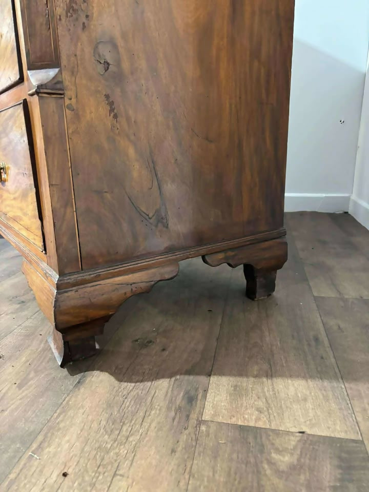 Edwardian Large Inlaid Mahogany Chest Of Drawers