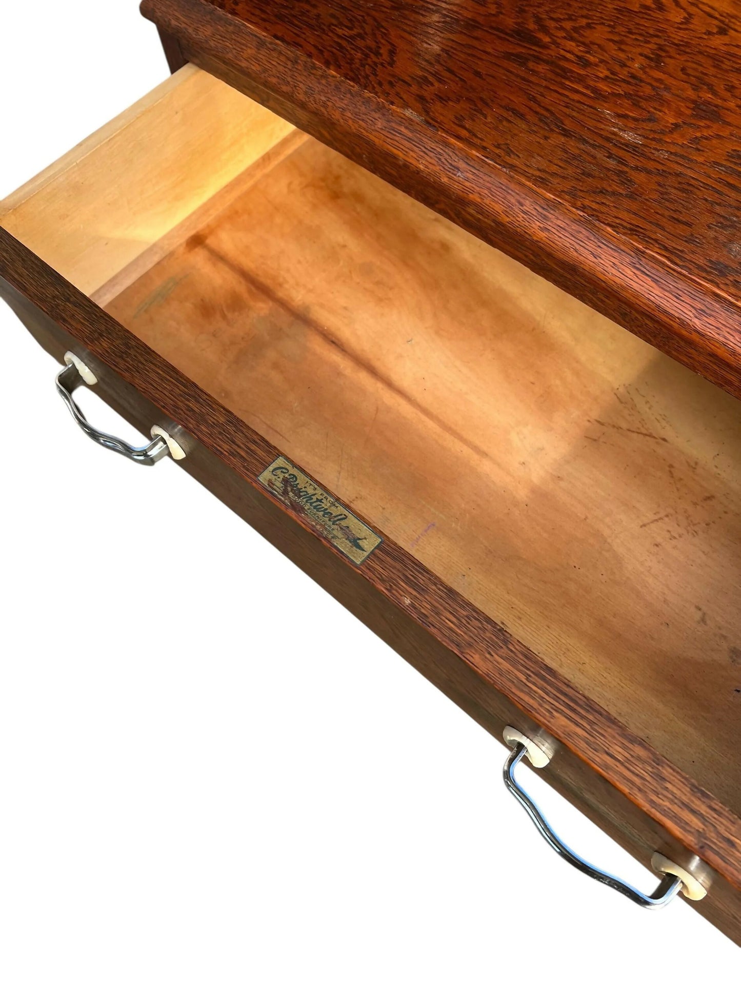 Art Deco Oak side table / cupboard / bedside by Brightwell