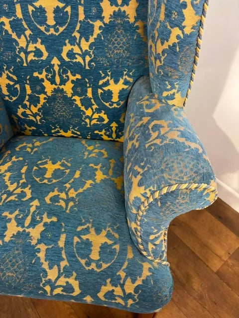 Vintage Wingback Armchair & Matching Footstool