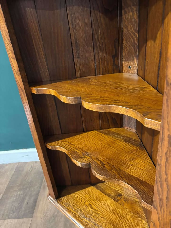 Oak Open Corner Wall Cabinetx