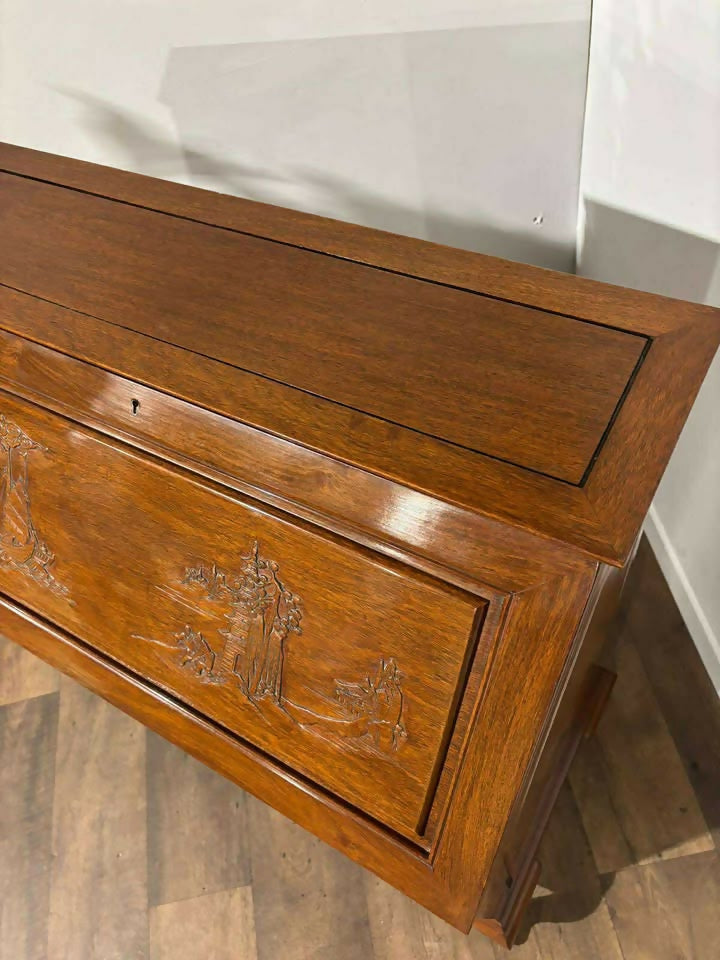 Oriental Style Camphor Wood Bureau