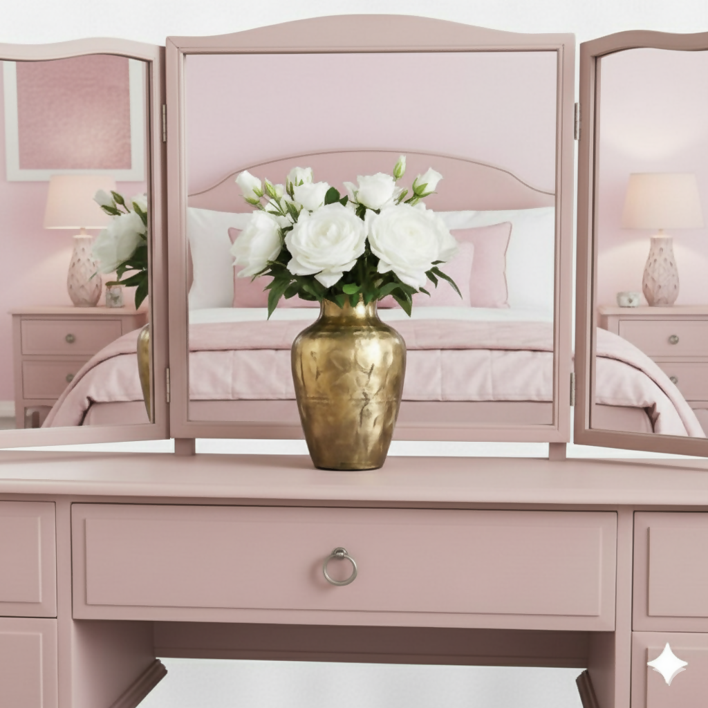 Stag minstrel dusky pink dressing table