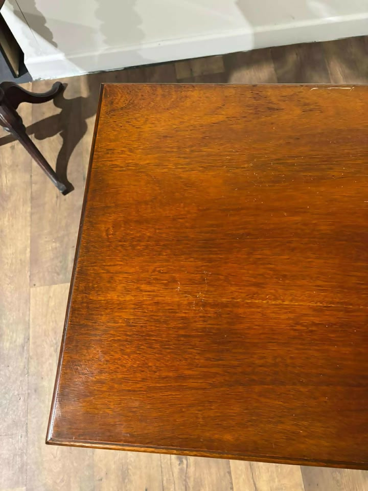Reproduction Two Drawer Mahogany Side Table
