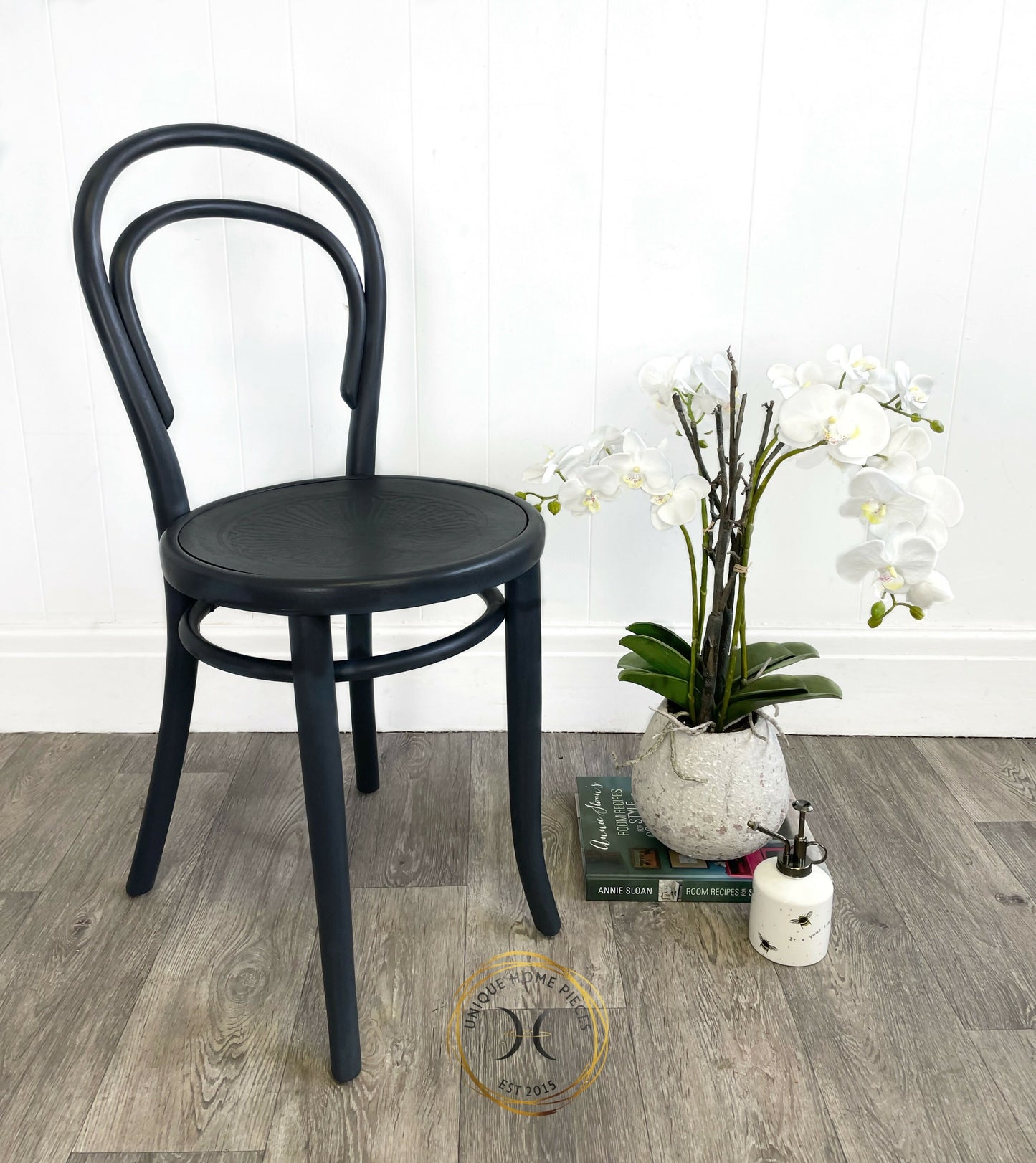 Vintage Grey Bentwood Thonet Style Bistro Chair
