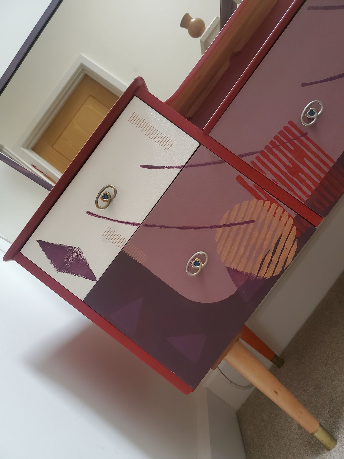 Upcycled mid century dressing table