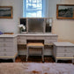 Vintage Stag Dressing Table with stool & triple mirror
