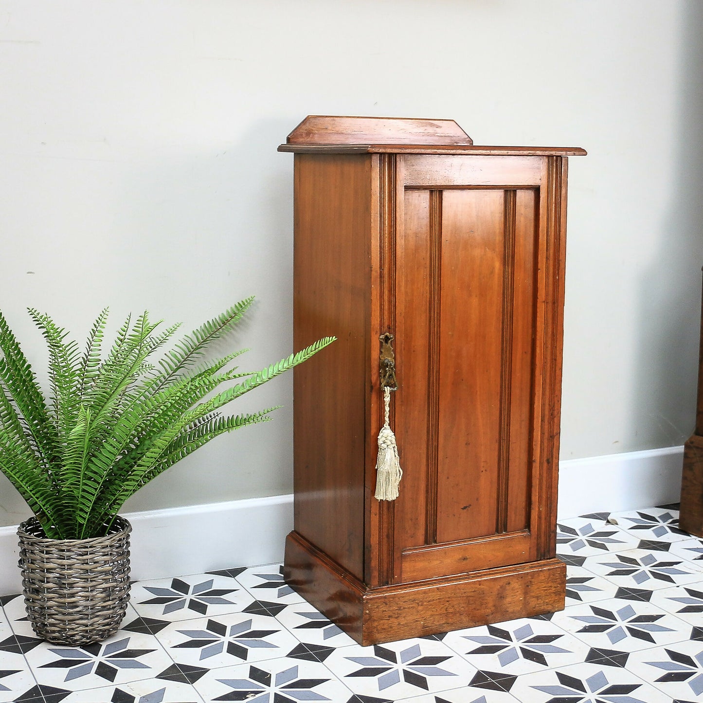 Antique Bedside Cabinet Pot Cupboard Late Victorian Mahogany