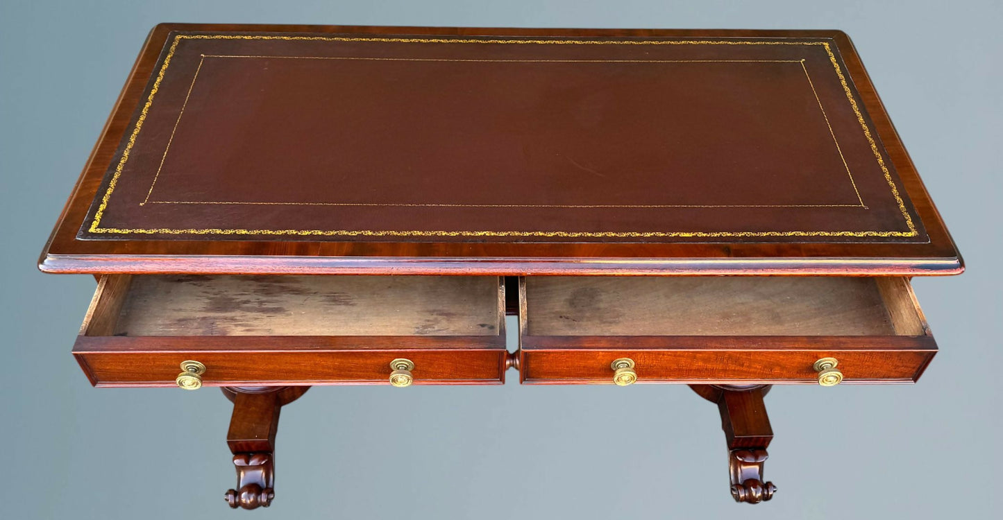 19th Century Victorian Mahogany Writing Table / Desk