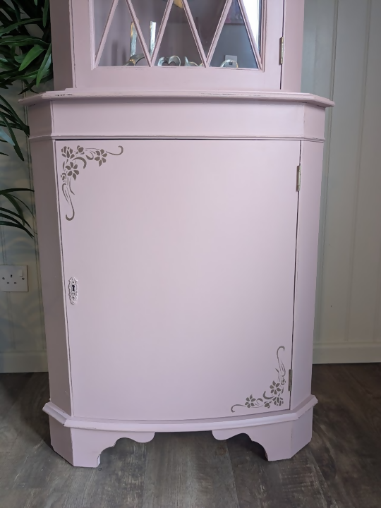 light pink corner cabinet R09041 7