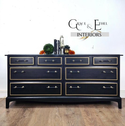 Stag captains chest,chest of drawers, navy furniture, navy sideboard ,bedroom furniture, modern, sideboard