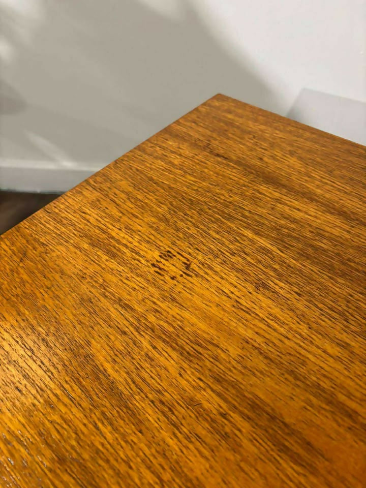 Mid Century Teak Coffee Table with Chrome Effect Legs