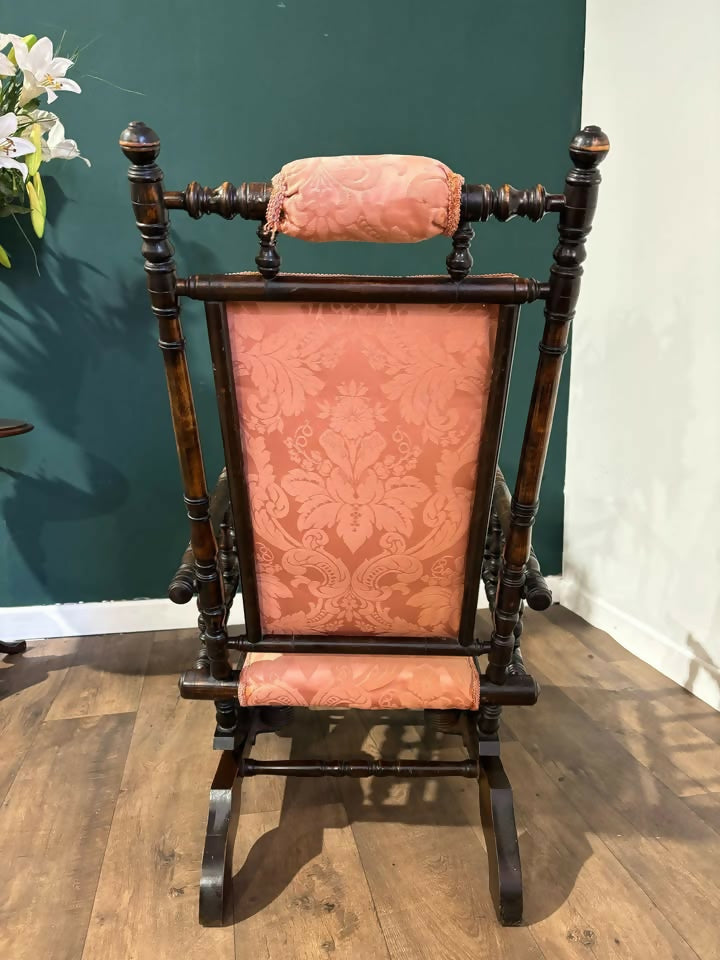 Victorian Upholstered American Style Rocking Chair5