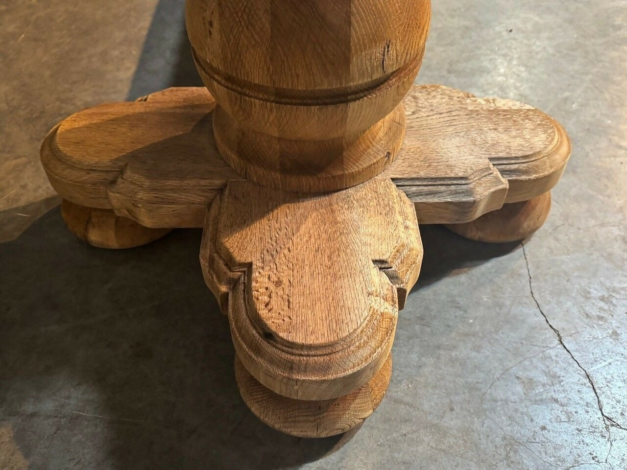 French Bleached Oak Monastery Dining Table