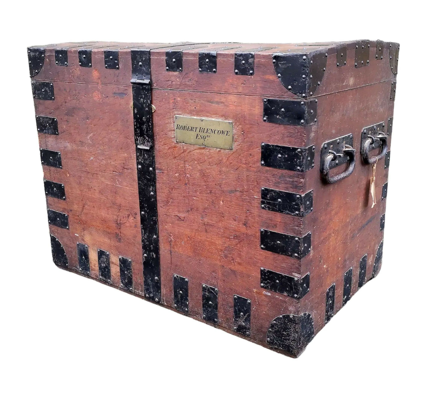 19th Century Oak and Metal Bound Silver Chest