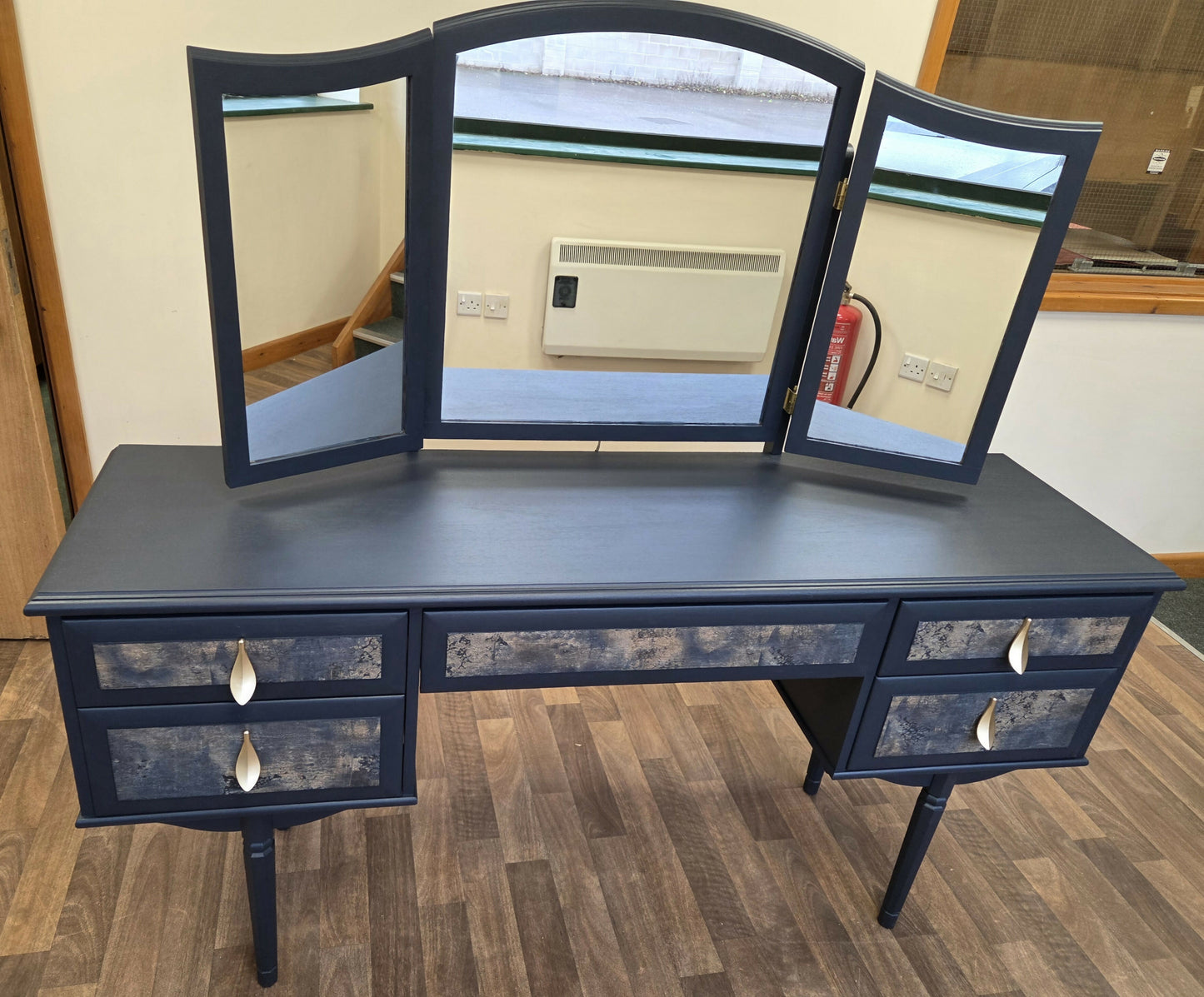 MEREDEW Triple Mirrored Dressing Table/Desk