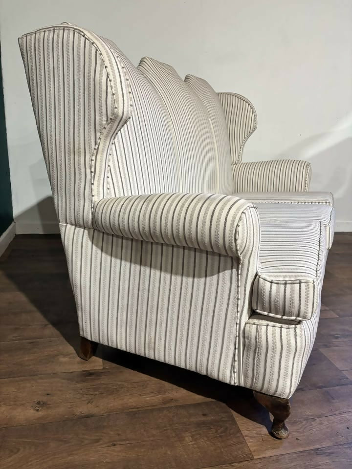 Queen Anne Style Triple Camel Back Sofa00