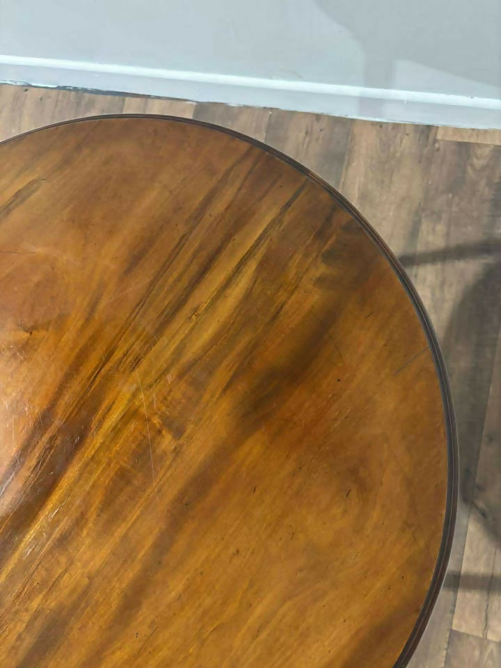 Edwardian Mahogany Circular Window Table