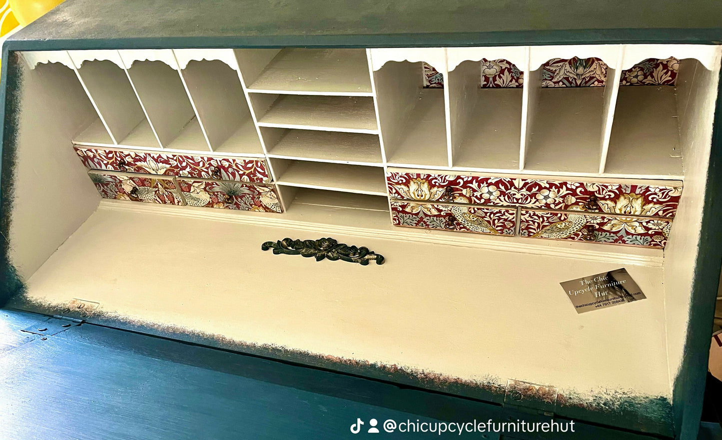 Vintage Blue Writing Bureau
