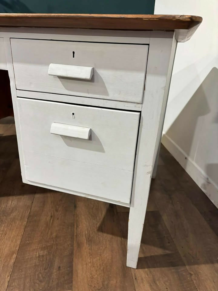 Painted Vintage Teachers Deskm