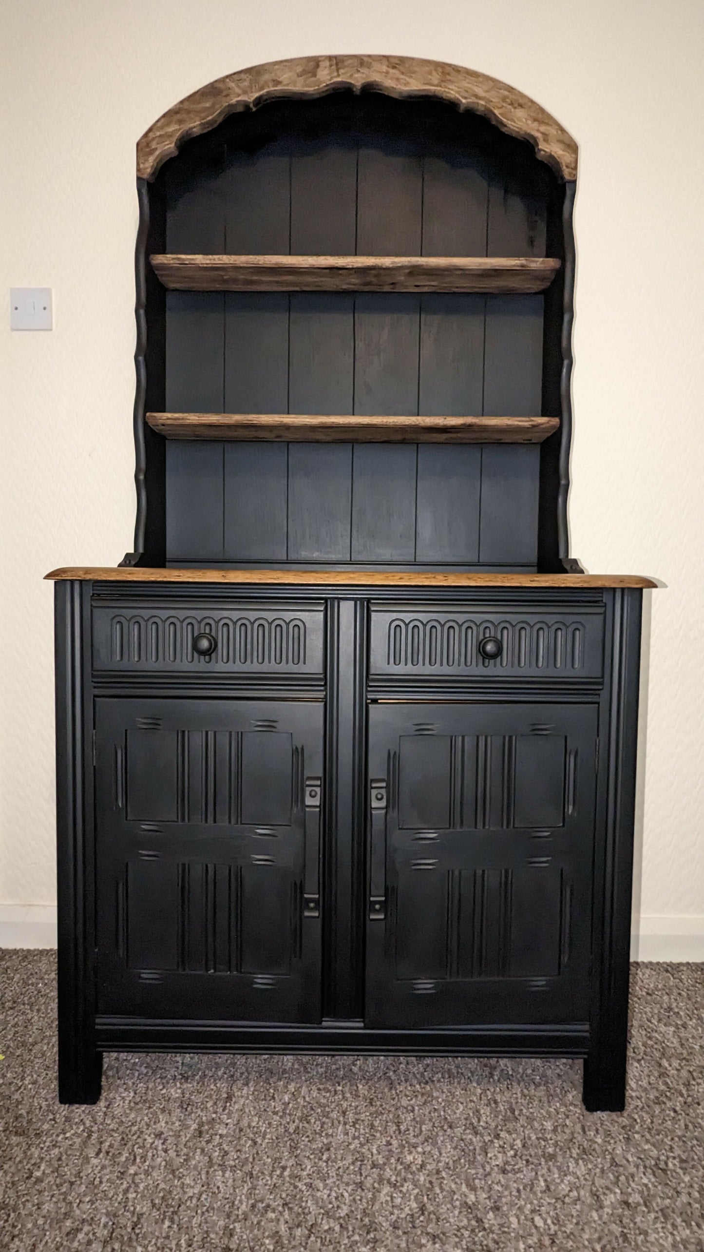 Black Antique Carved Dresser
