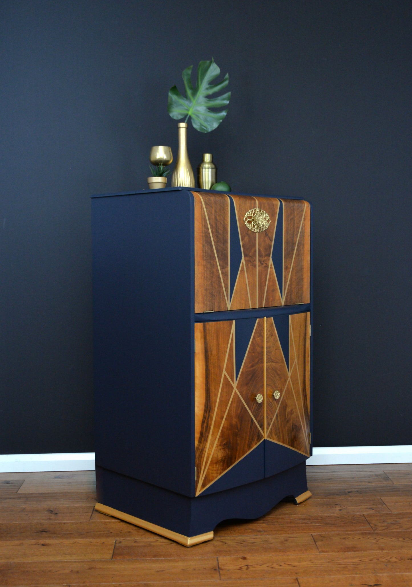 navy-art-deco-walnut-cocktail-cabinet-left-view