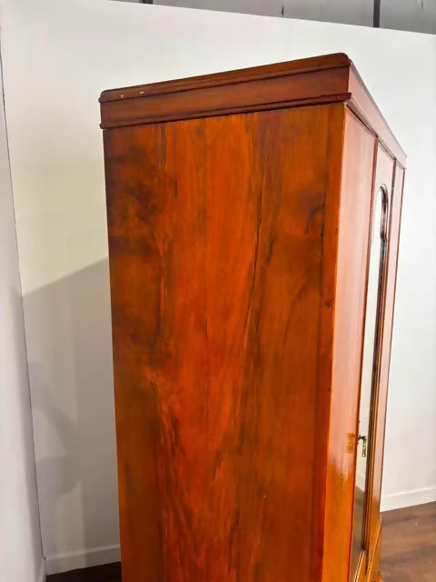 Art Deco Walnut Single Door Wardrobe