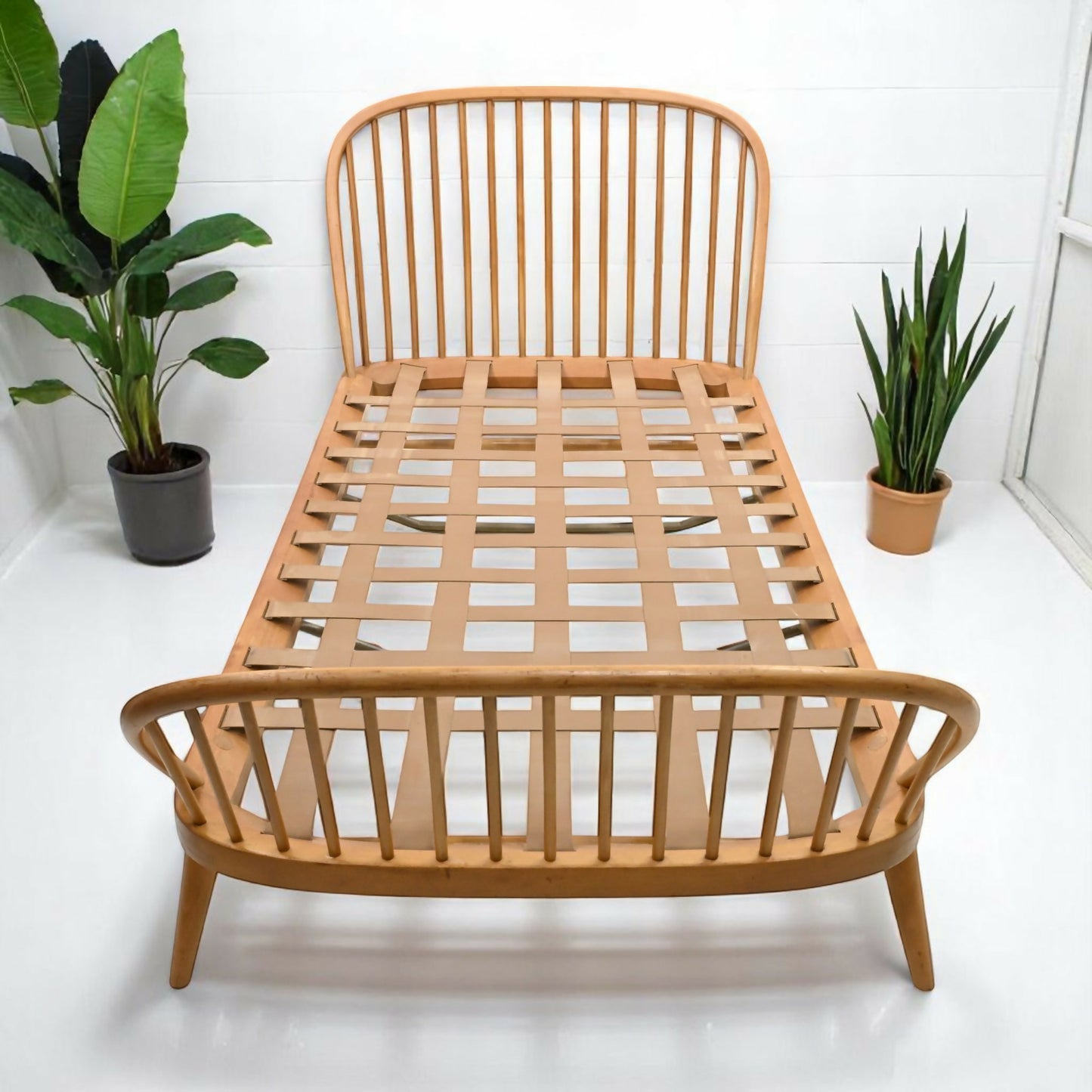 Ercol Windsor Single Bed & Mattress Light Finish Model 358 FREE UK Delivery*