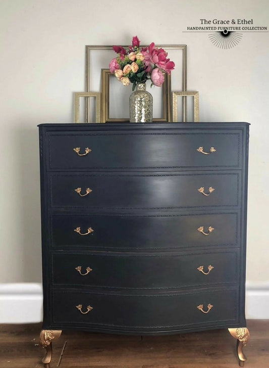 Black Louis chest of drawers