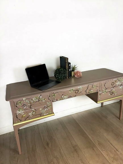 Pink and Gold Stag Desk/Dressing Table