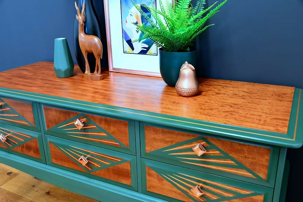 Green Art Deco Sideboard