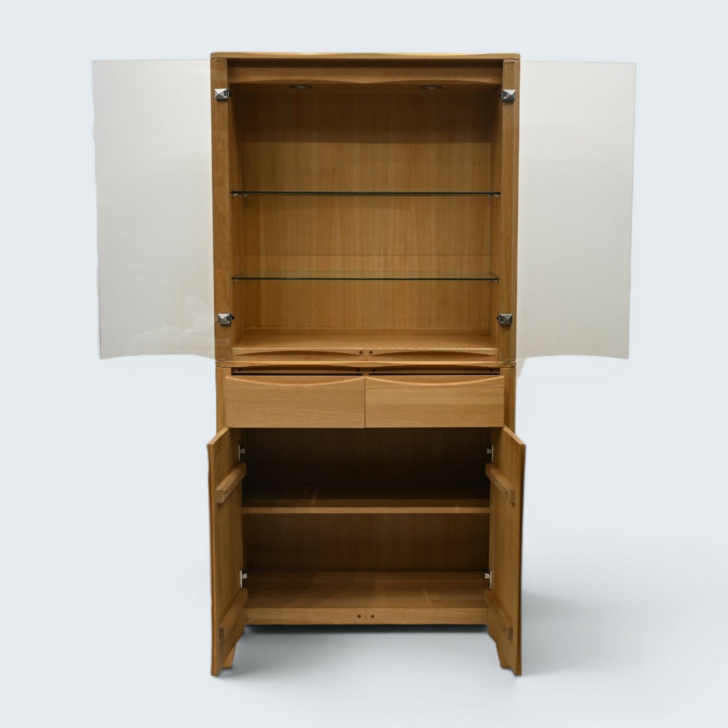 Ercol Oak Artisan Sideboard Display Cabinet Top Light Finish FREE UK Delivery*