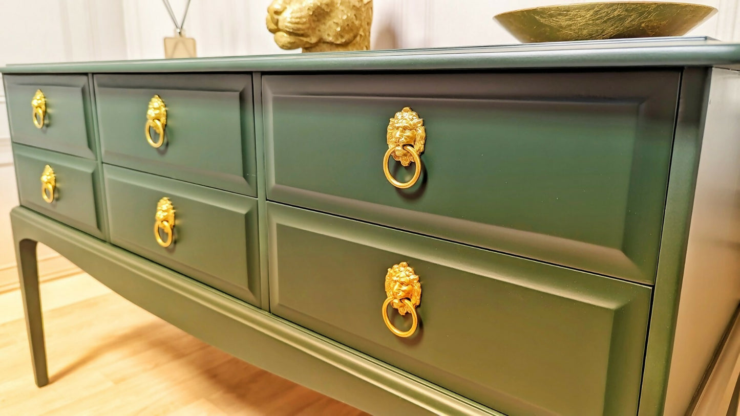 Stag Minstrel 6 Drawer Console Table , Dressing Table Sideboard Chest Of Drawers