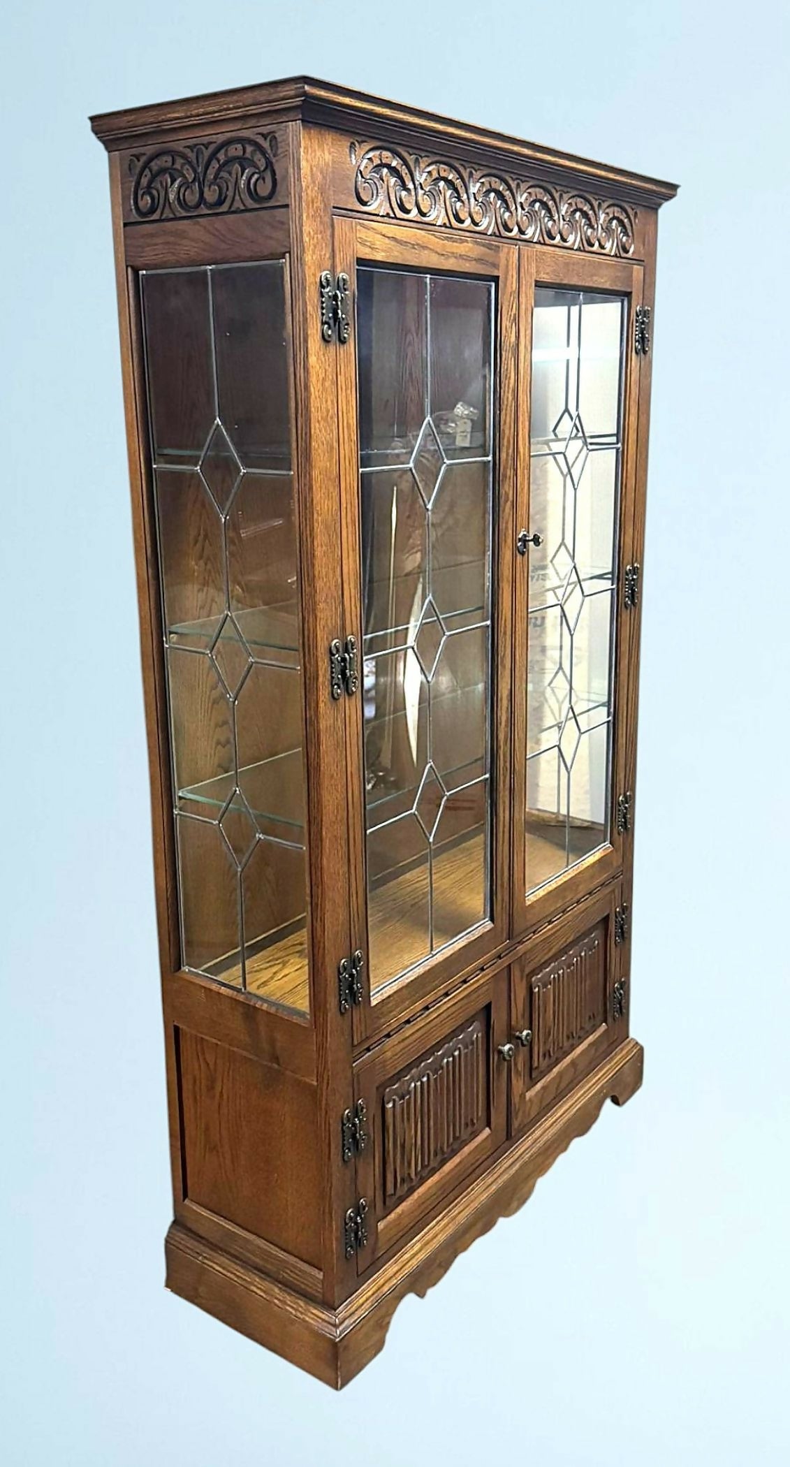 Wood Bros Old Charm Display Cabinet Light Oak