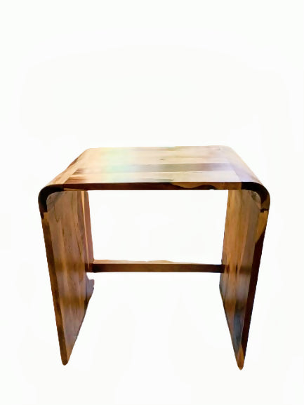 Solid Wood, Curved Edge Nest Of Tables X 3