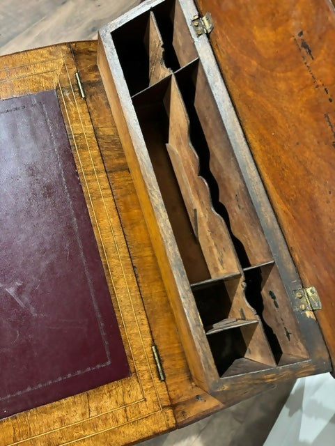 Antique Inlaid Walnut Davenport Style Desk0