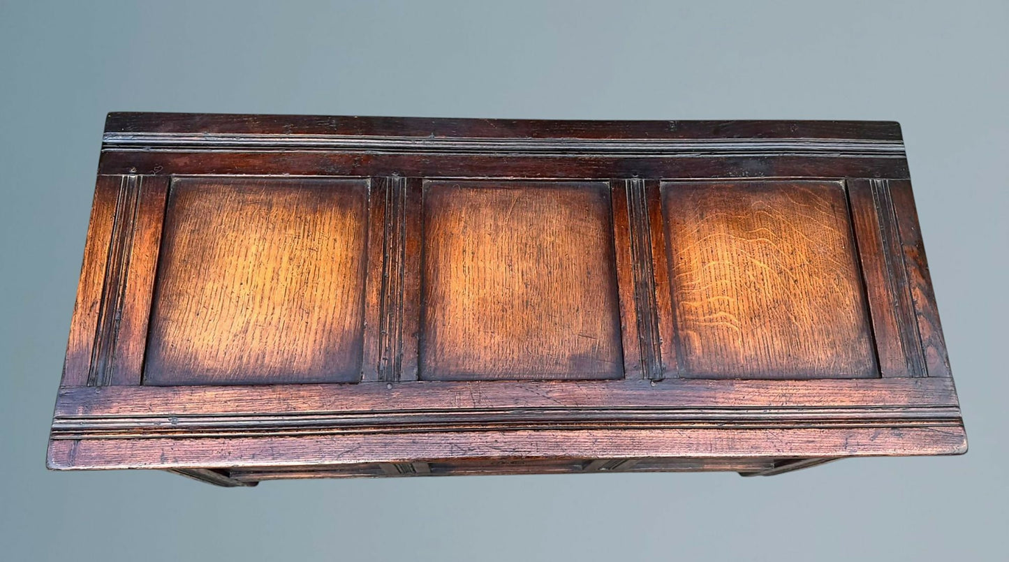 Carved Oak Blanket Box / Trunk G,T. Rackstraw of Worcester