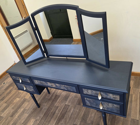 MEREDEW Triple Mirrored Dressing Table/Desk
