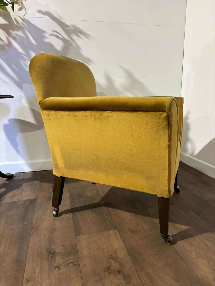 Edwardian Upholstered Easy Chair on Sabre Legsc