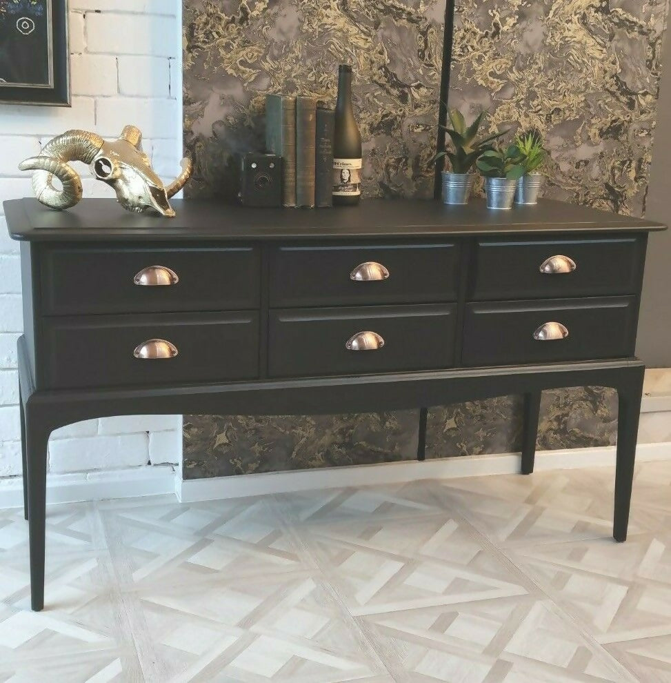 Stag Minstrel 6 Drawer Console Table , Dressing Table Sideboard Chest Of Drawers
