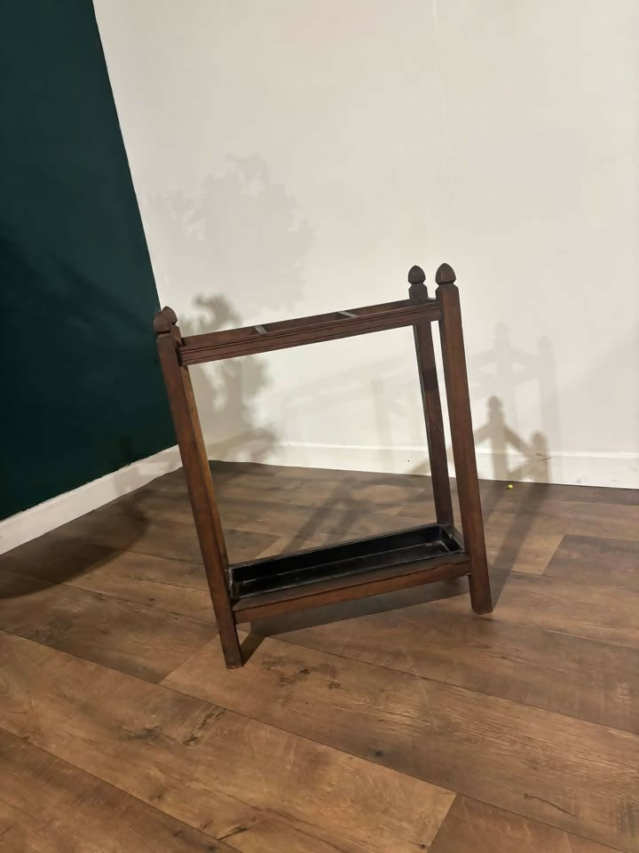 Vintage Oak Stick Stand With Drip Trayz