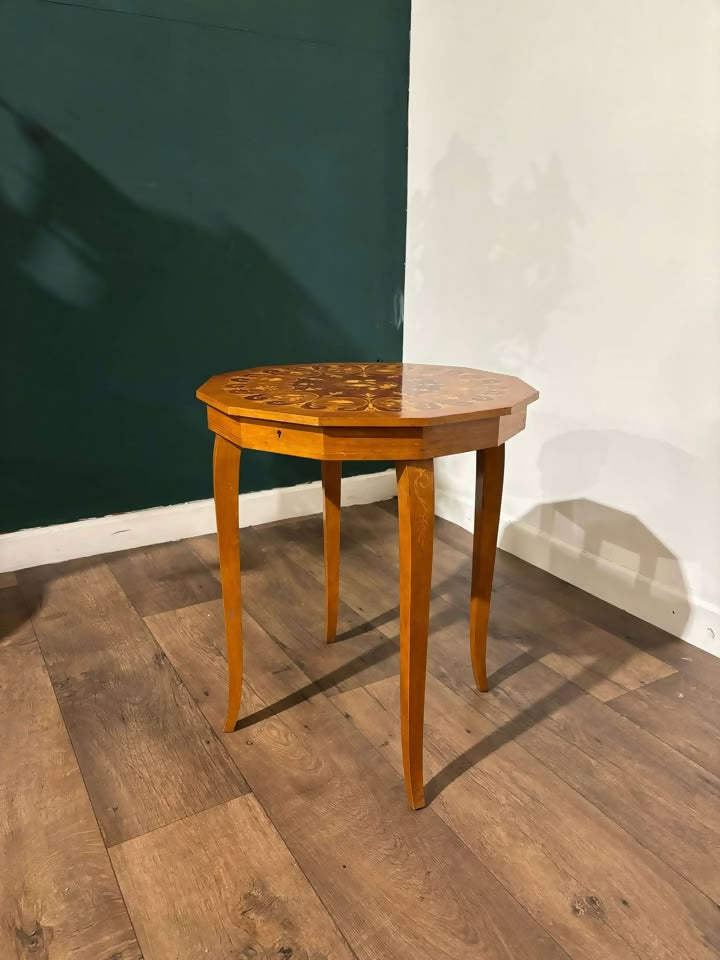 Marquetry Inlaid Sewing Tablemm
