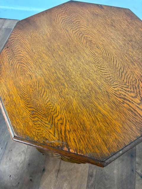 Vintage Oak Octagonal Coffee Table