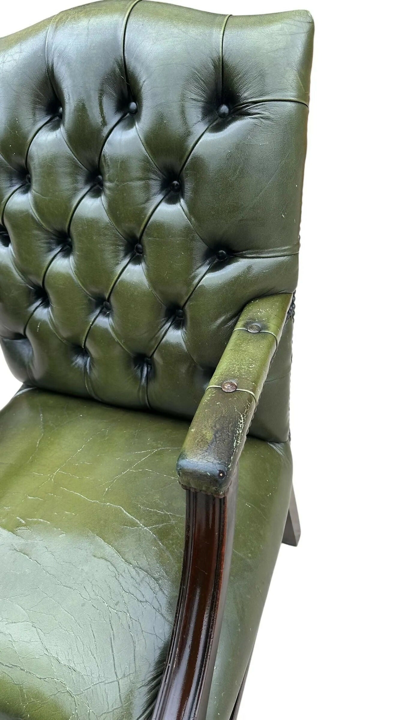 Vintage leather Gainsborough Georgian style desk chair