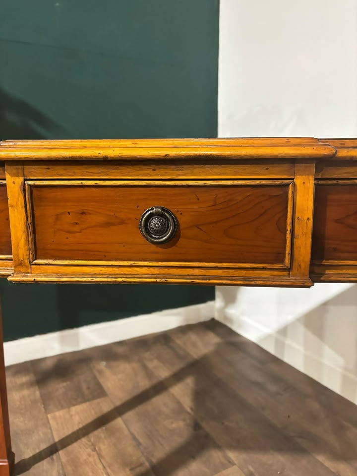 Reproduction Yew Wood Breakfront Console Table77
