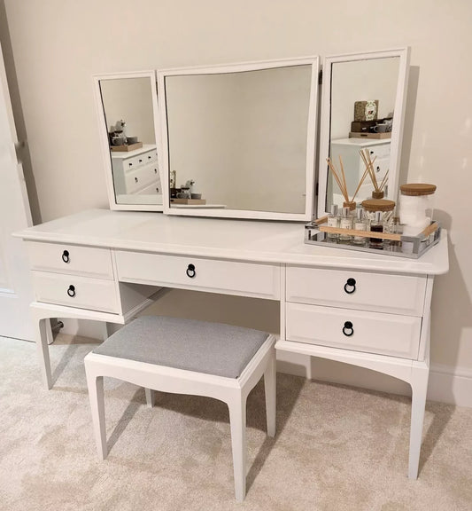 White Stag Minstrel 5 Drawer Dressing Table