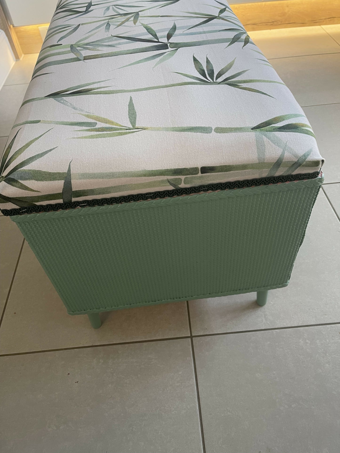 Ottoman storage bench. Mid century lovingly restored
