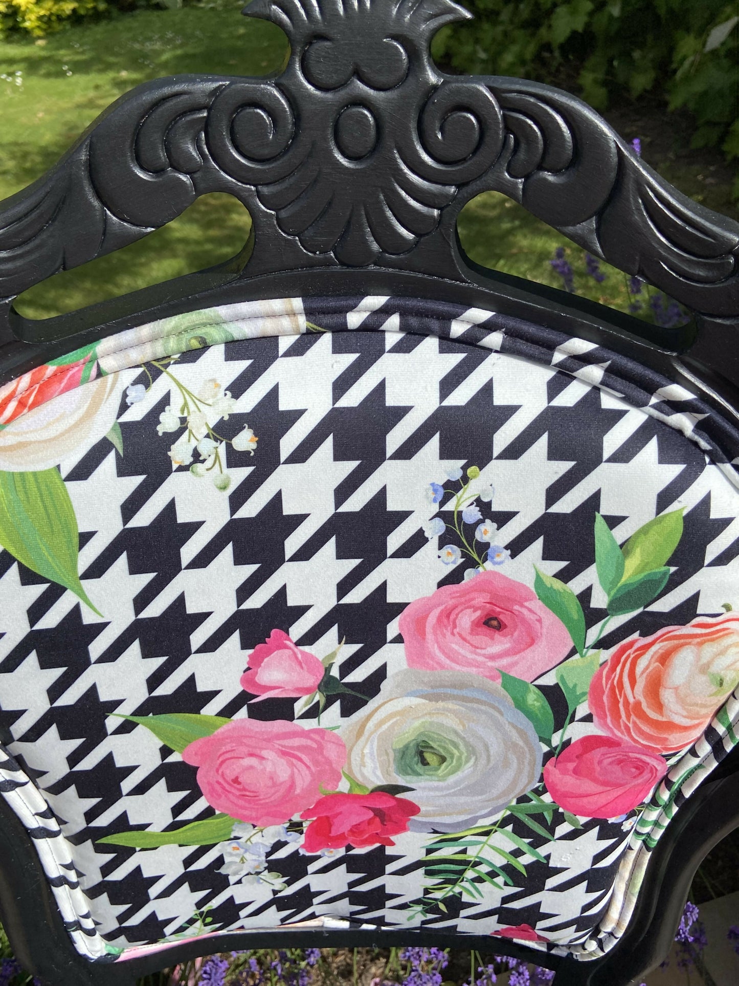 Floral Statement Upholstered Chair